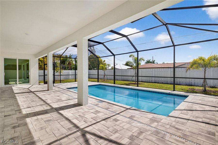 Exterior details and patio area of a home in Cape Coral, Cape Coral (Image 3).