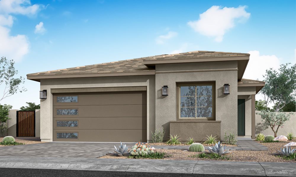 Representative exterior photo of a completed home built from the Hopkins Plan 3512 by Tri Pointe Homes in Terraza, San Tan Valley, AZ (Image 14).