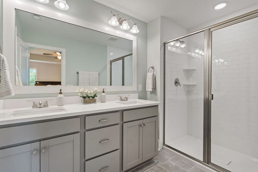Representative furnished interior of a home built from the Salt Marsh by Bill Clark Homes in Osprey Landing, Southport (Image 13).