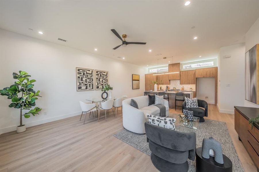Furnished interior view inside a new home in , Dallas (Image 5).