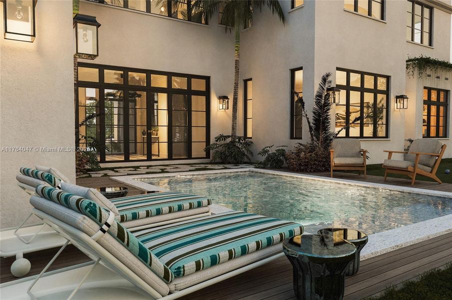 Furnished interior view inside a new home in , Miami Shores (Image 28).