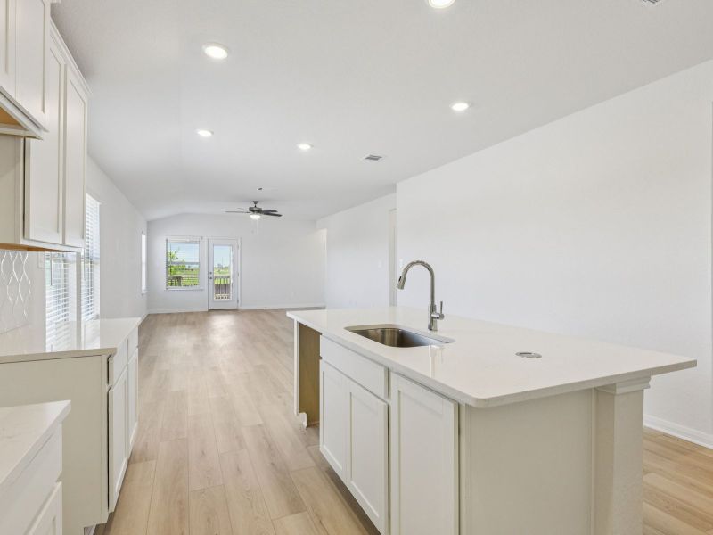 Kitchen in the Allen floorplan at a Meritage Homes community. Kitchen in the Allen floorplan at a Meritage Homes community.