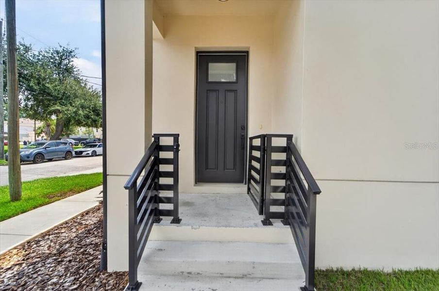 Exterior details and patio area of a home in , Tampa (Image 41).