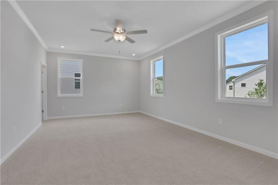 Spacious, unfurnished interior of a new home in The Paddocks at Doc Hughes, Buford (Image 31).