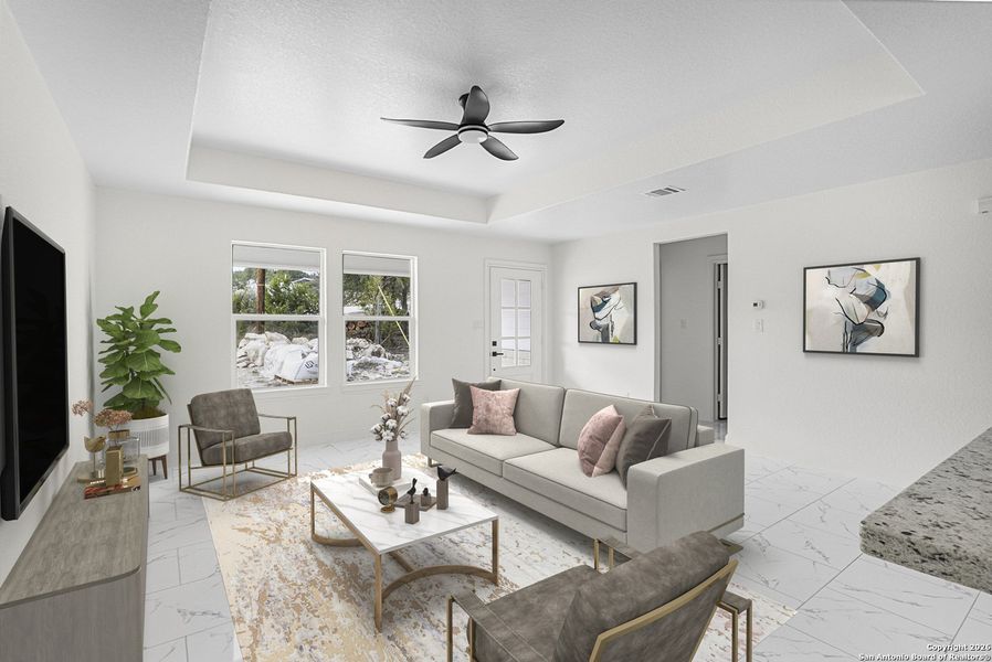 Furnished interior view inside a new home in , Spring Branch (Image 8). Furnished interior view inside a new home in , Spring Branch (Image 8).