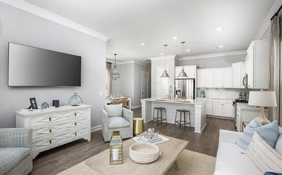 Furnished interior view inside a new home in Sweetgrass at Summers Corner, Summerville (Image 4).