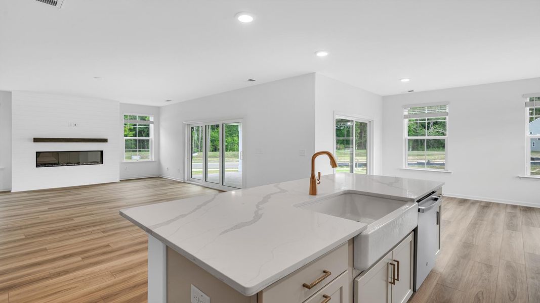 Furnished interior view inside a new home in Creekside at Andrews, Summerville (Image 9). Furnished interior view inside a new home in Creekside at Andrews, Summerville (Image 9).