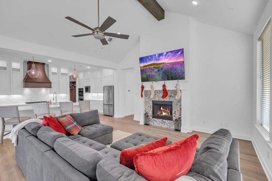 Furnished interior view inside a new home in The Highlands - 65', Porter (Image 31). Furnished interior view inside a new home in The Highlands - 65', Porter (Image 31).