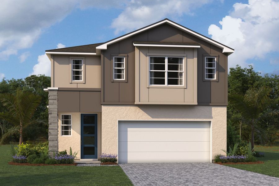 Representative exterior photo of a completed home built from the Hammock by Mattamy Homes in Pasadena Ridge, Zephyrhills, FL (Image 4).