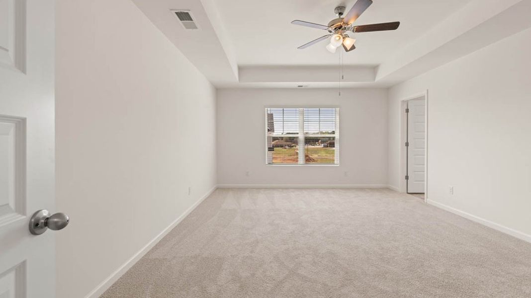 Representative unfurnished interior of a home built from the Hillcrest by D.R. Horton in Shoal Creek, Hampton (Image 11). Representative unfurnished interior of a home built from the Hillcrest by D.R. Horton in Shoal Creek, Hampton (Image 11).