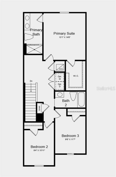 2D floor plan layout of this home in Waterstone, Groveland, FL (Image 4).