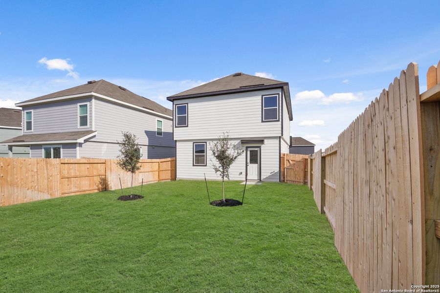 Exterior details and patio area of a home in Katzer Ranch, Converse (Image 2).
