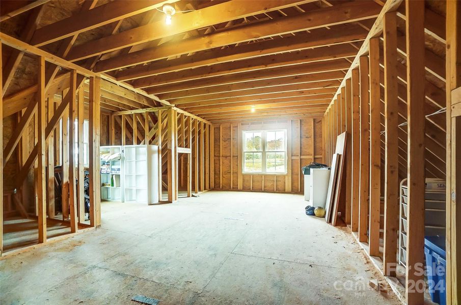 Unfinished room over garage