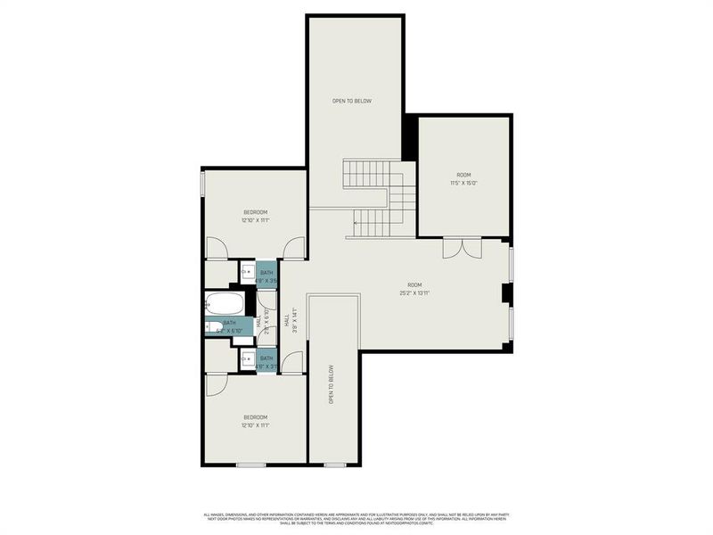 2D floor plan layout of this home in Wildflower Ranch, Fort Worth, TX (Image 6).