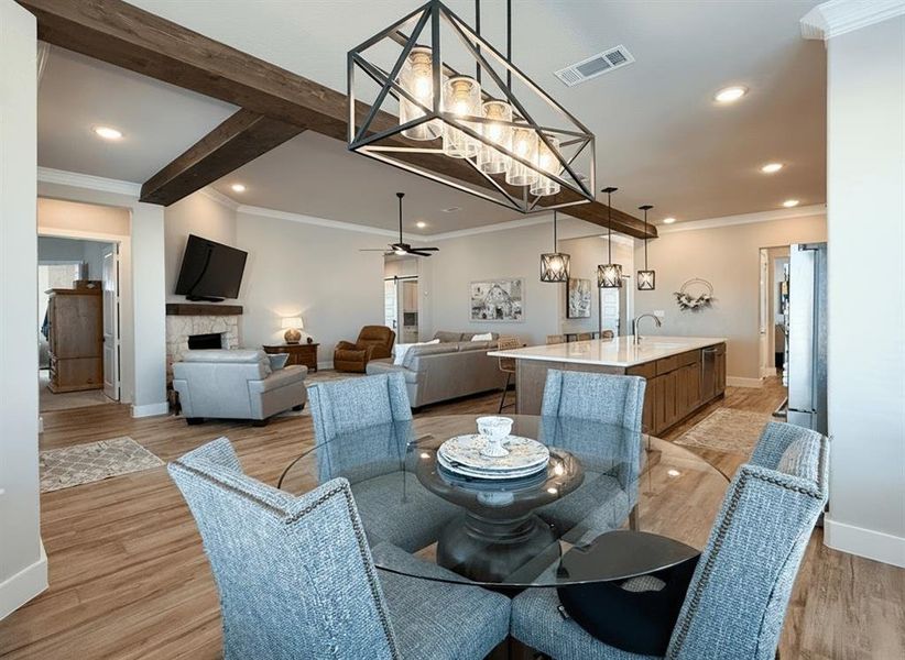 Furnished interior view inside a new home in Rocky Top, Krum (Image 8).