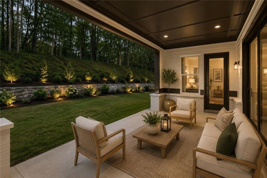 Exterior details and patio area of a home in , Woodstock (Image 12). Exterior details and patio area of a home in , Woodstock (Image 12).