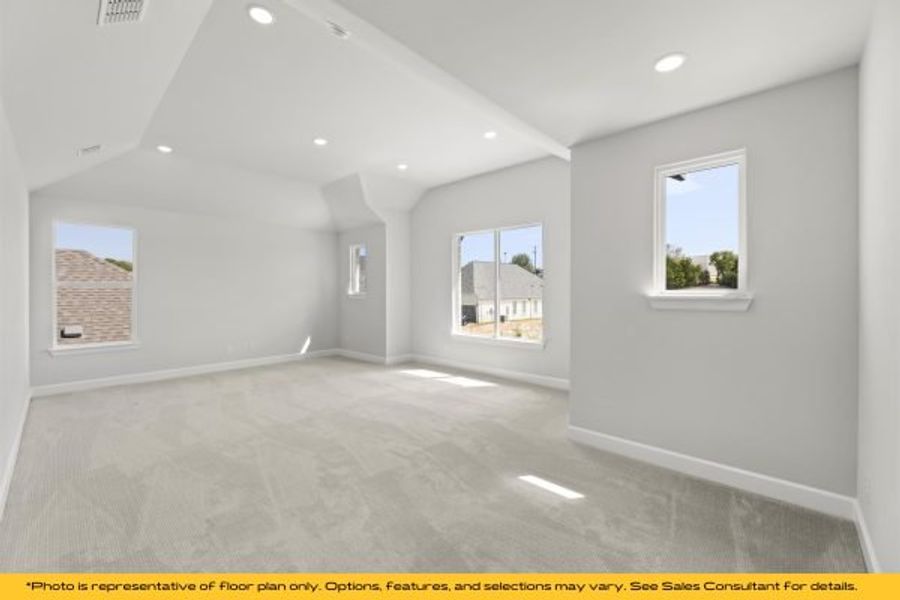 Representative unfurnished interior of a home built from the The Barbados by Stonefield Homes in The Highlands, Rockwall (Image 74).