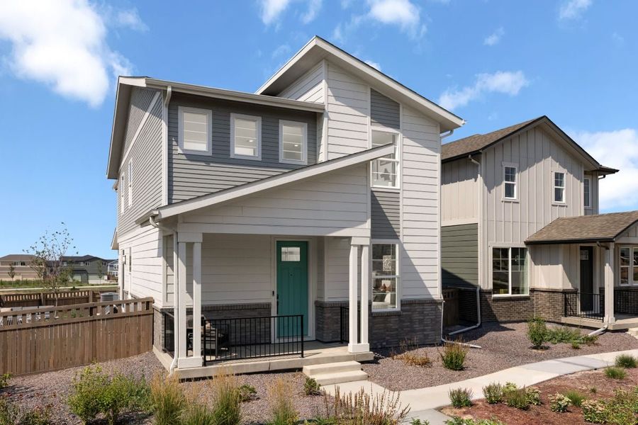 Representative exterior photo of a completed home built from the 2138 Modeled by KB Home in Windler Wildflower, Aurora, CO (Image 20).