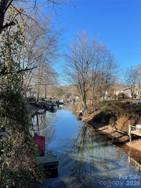 Lake Norman view into the cove from the dock