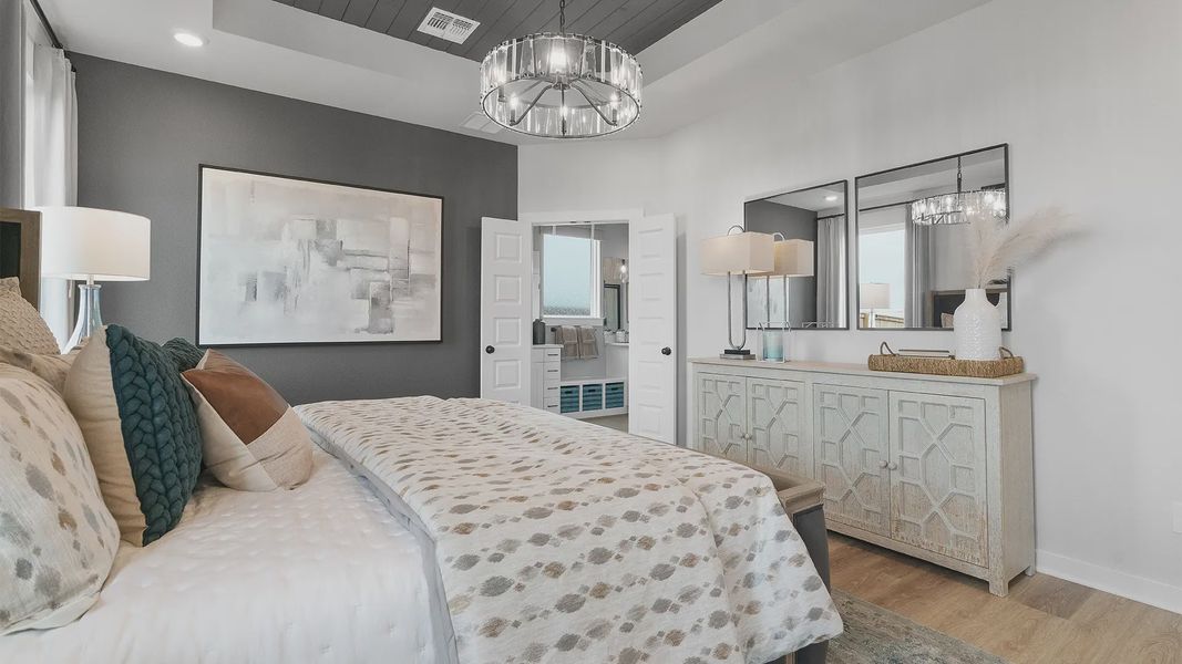 Representative furnished interior of a home built from the Wilson by Chesmar Homes in Lariat, Liberty Hill (Image 15).
