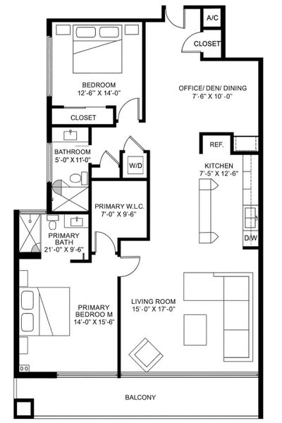2D floor plan layout of this home in , Delray Beach, FL (Image 5).