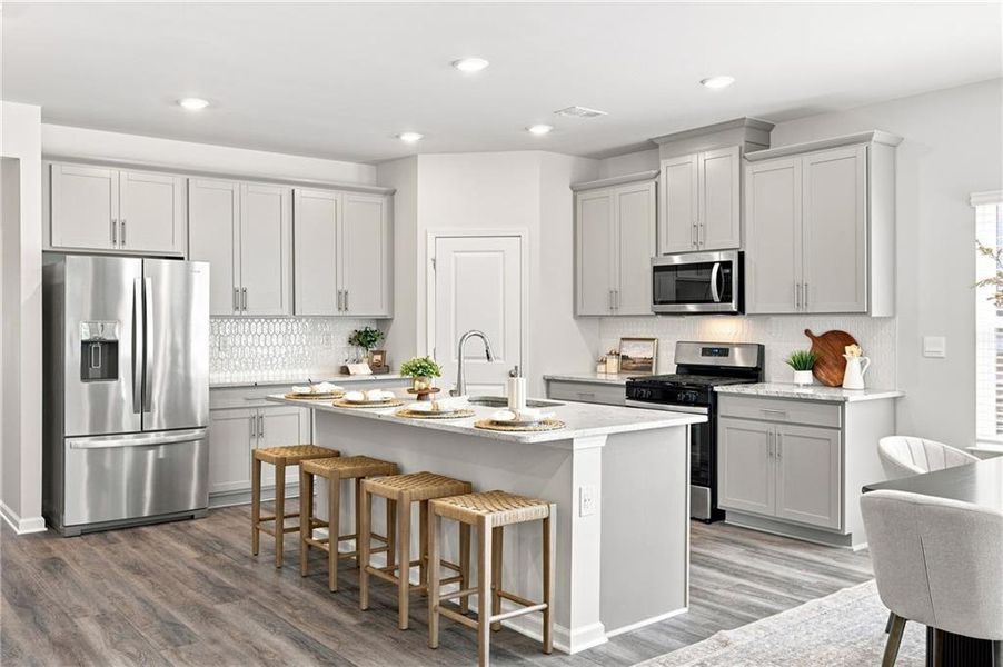 Furnished interior view inside a new home in Parkside at Grayson, Grayson (Image 11).
