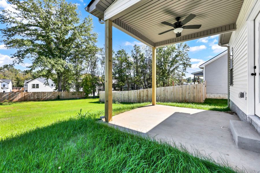 Exterior details and patio area of a home in Fletchers Bend, Clarksville (Image 3). Exterior details and patio area of a home in Fletchers Bend, Clarksville (Image 3).