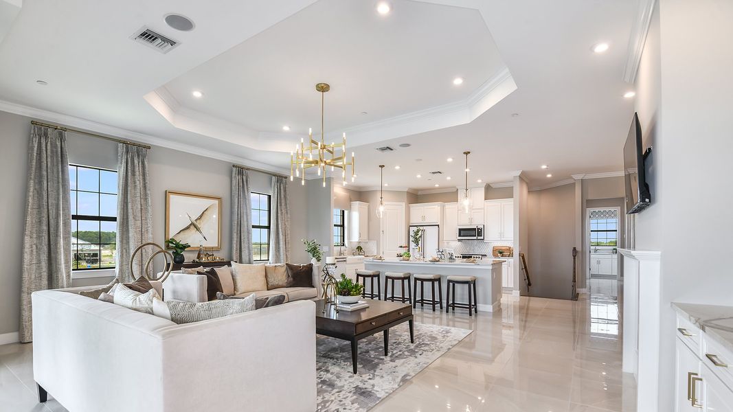 Furnished interior view inside a new home in Esplanade by the Islands Coach Homes, Naples (Image 11).