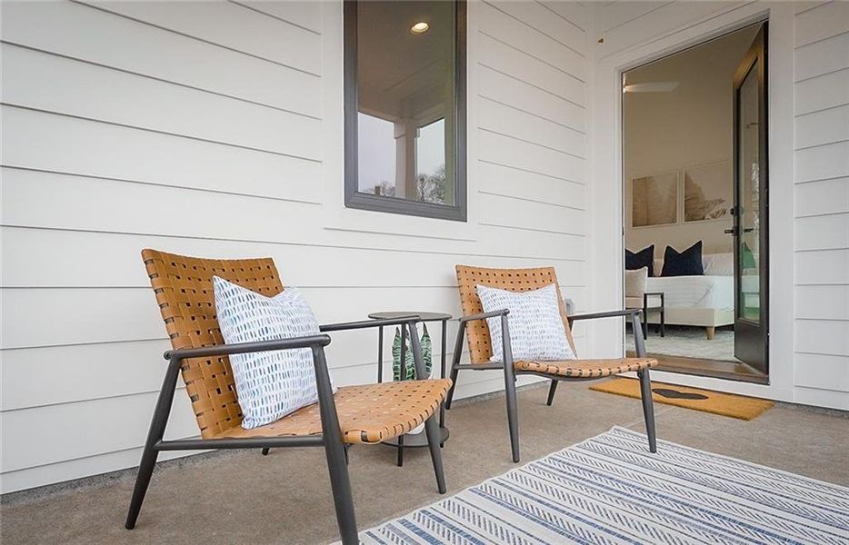 Exterior details and patio area of a home in , Atlanta (Image 4). Exterior details and patio area of a home in , Atlanta (Image 4).