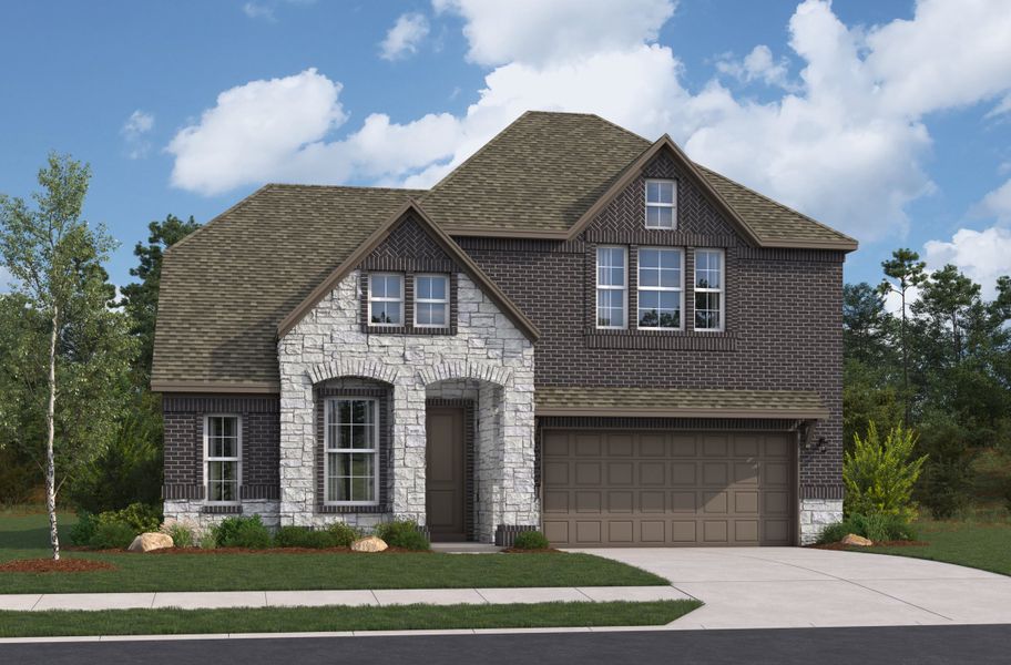 Representative exterior photo of a completed home built from the Aransas by Beazer Homes in Veranda: Premier, San Antonio, TX (Image 2). Representative exterior photo of a completed home built from the Aransas by Beazer Homes in Veranda: Premier, San Antonio, TX (Image 2).