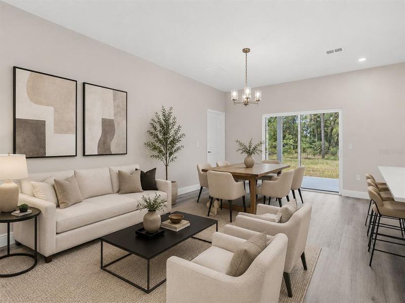 Furnished interior view inside a new home in , Citrus Springs (Image 8).