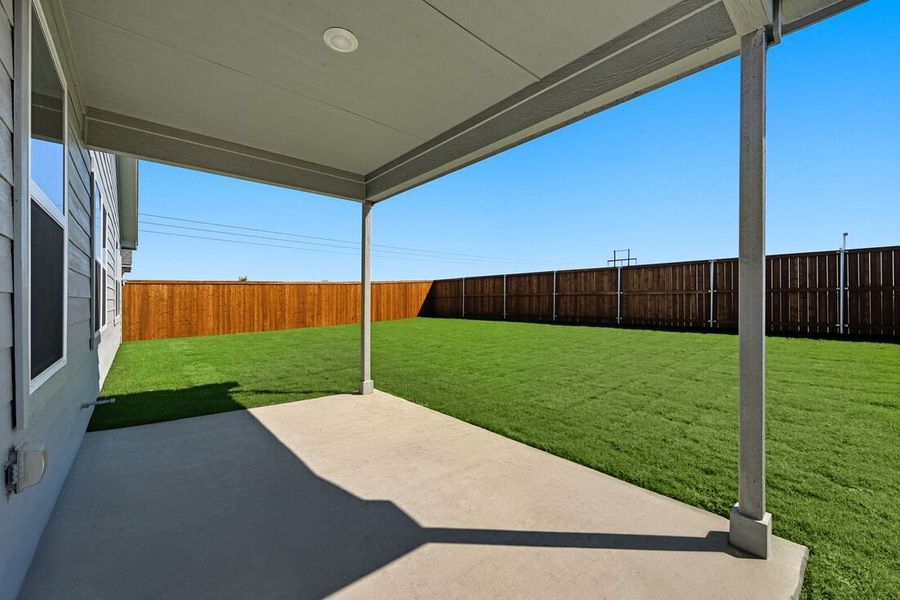 Exterior details and patio area of a home in River Ridge, Crandall (Image 3). Exterior details and patio area of a home in River Ridge, Crandall (Image 3).