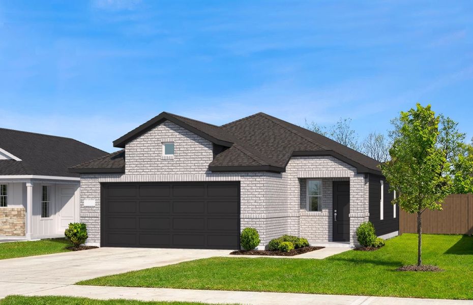 Representative exterior photo of a completed home built from the Beeville by Pulte Homes in Saddleback at Santa Rita Ranch, Liberty Hill, TX (Image 17).