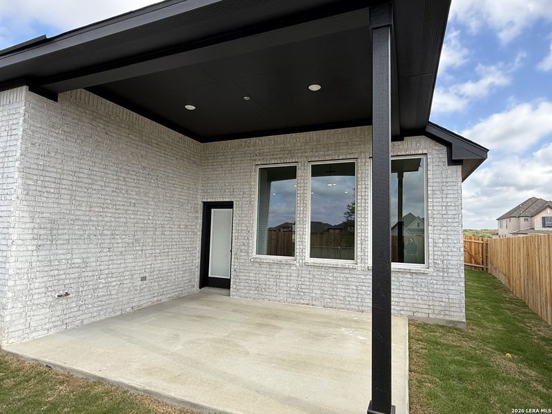 Exterior details and patio area of a home in Alsatian Oaks, Castroville (Image 18). Exterior details and patio area of a home in Alsatian Oaks, Castroville (Image 18).