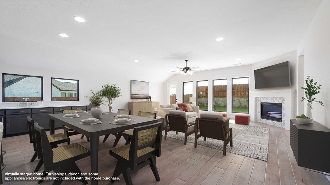 Representative furnished interior of a home built from the 2850W by Perry Homes in Flat Creek, Castroville (Image 4).