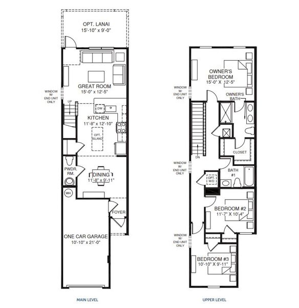 2D floor plan layout for the Flamingo Ww by Ryan Homes in Kirkwood Grove, Jacksonville, FL (Image 1).