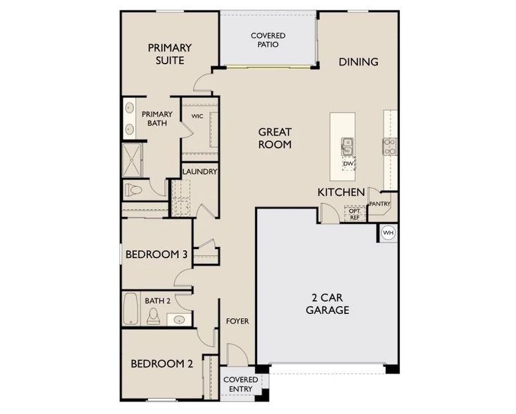2D floor plan layout of this home in Visara, Surprise, AZ (Image 3).