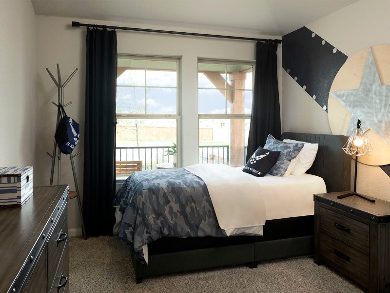 Secondary bedrooms are a great size for the kids or guests.