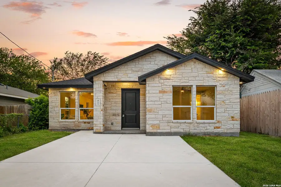 Front exterior of a new home in , San Antonio, TX, highlighting curb appeal (Image 1). Front exterior of a new home in , San Antonio, TX, highlighting curb appeal (Image 1).