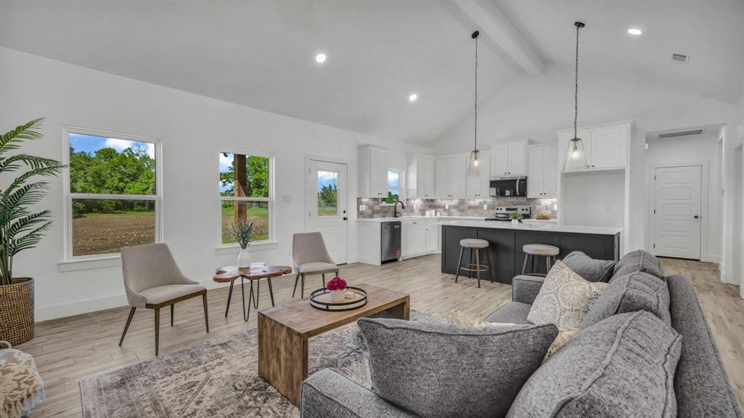 Furnished interior view inside a new home in , Weatherford (Image 8).