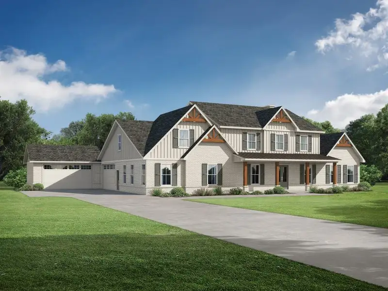 Front exterior of a new home in , Lawrenceville, GA, highlighting curb appeal (Image 1). Front exterior of a new home in , Lawrenceville, GA, highlighting curb appeal (Image 1).