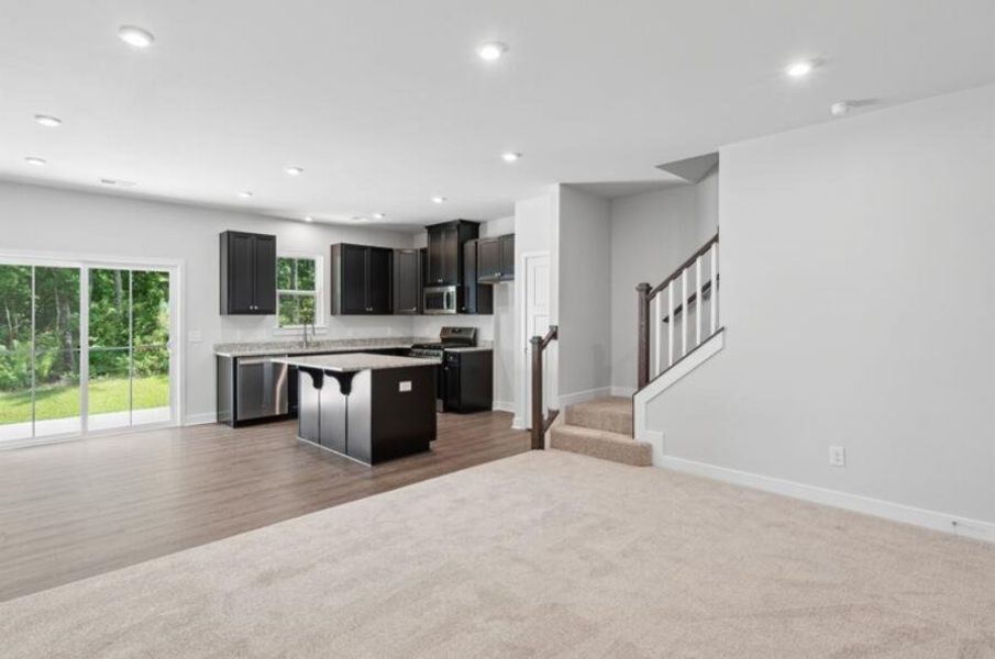 Furnished interior view inside a new home in Crescent Cove, Summerville (Image 3). Furnished interior view inside a new home in Crescent Cove, Summerville (Image 3).