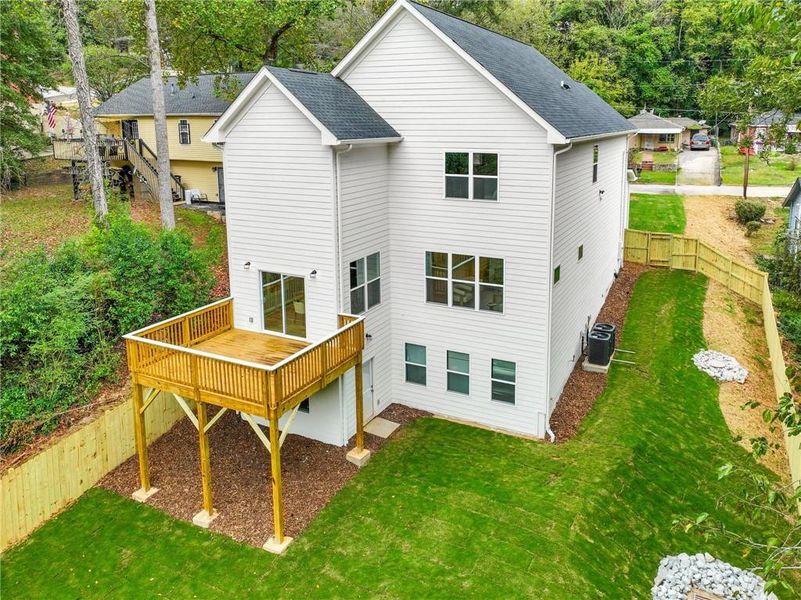 Exterior details and patio area of a home in , Atlanta (Image 3). Exterior details and patio area of a home in , Atlanta (Image 3).