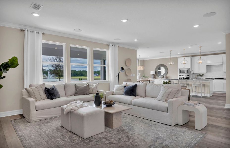 Representative furnished interior of a home built from the Yorkshire by Pulte Homes in Seminole Palms, Palm Coast (Image 10).