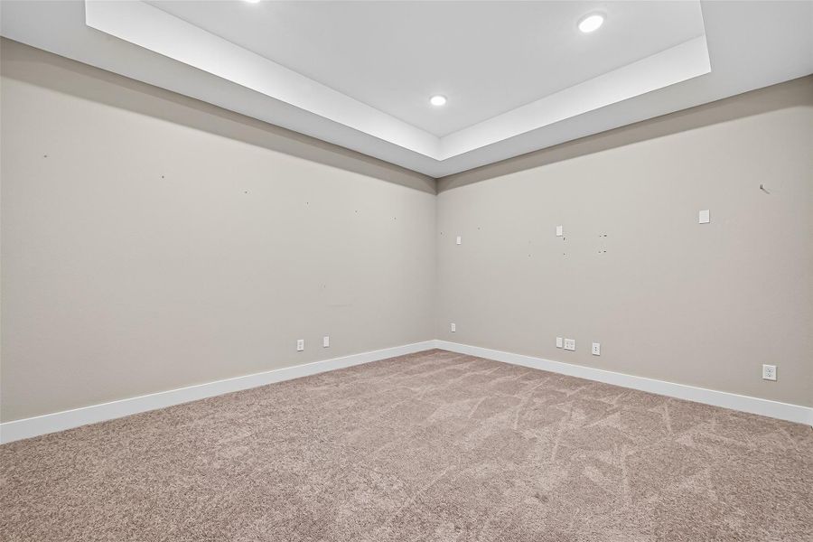 Media room located off of the gameroom.