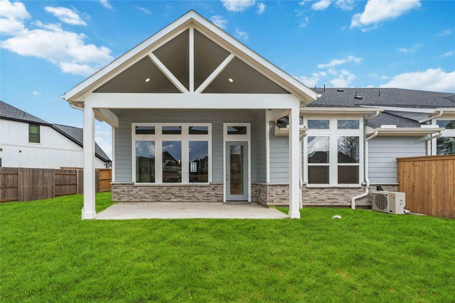 Exterior details and patio area of a home in Elyson, Katy (Image 3).