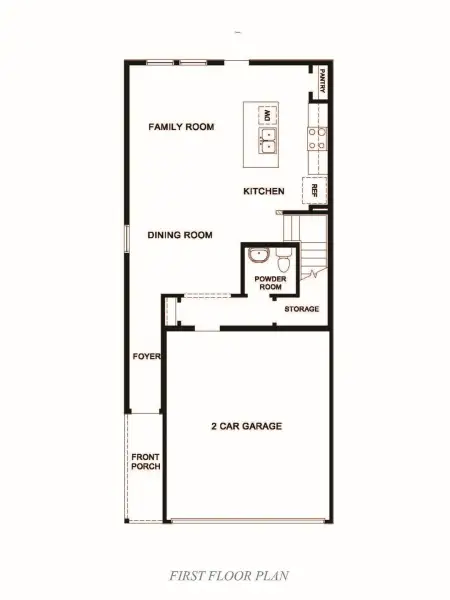 2D floor plan layout for the Naples by D.R. Horton in Dowdy Ferry, Dallas, TX (Image 3).