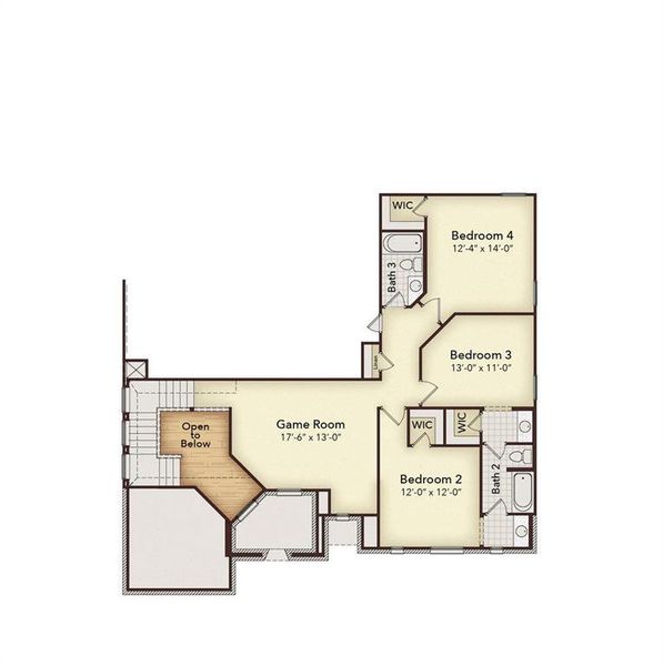 2D floor plan layout of this home in Westside Preserve, Midlothian, TX (Image 5). 2D floor plan layout of this home in Westside Preserve, Midlothian, TX (Image 5).