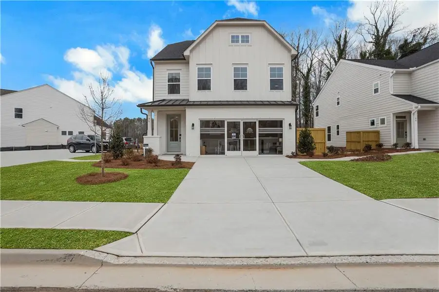 Front exterior of a new home in Villas at Dawsonville, Dawsonville, GA, highlighting curb appeal (Image 24).