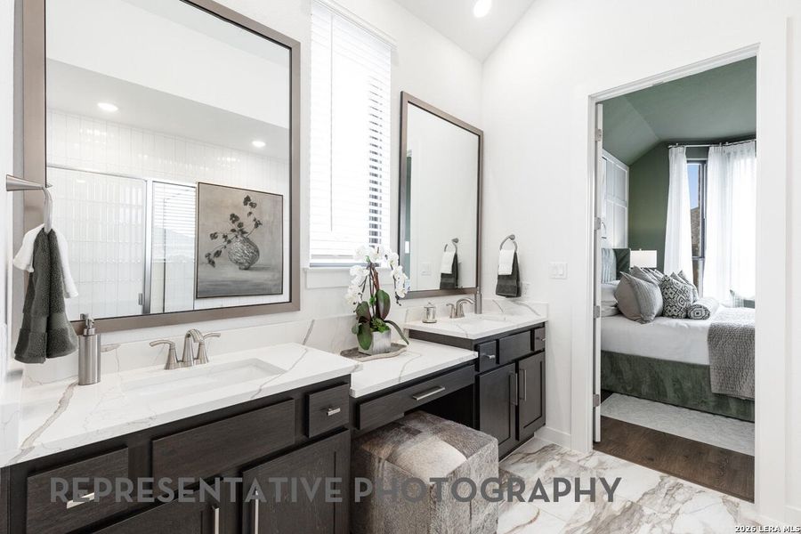 Furnished interior view inside a new home in The Ranches at Creekside, Boerne (Image 32).